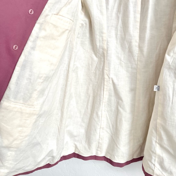 Vintage Rebecca Taylor Pink Preppy Military Peacoat Jacket Canvas Twill Coat Y2K - Picture 14 of 16